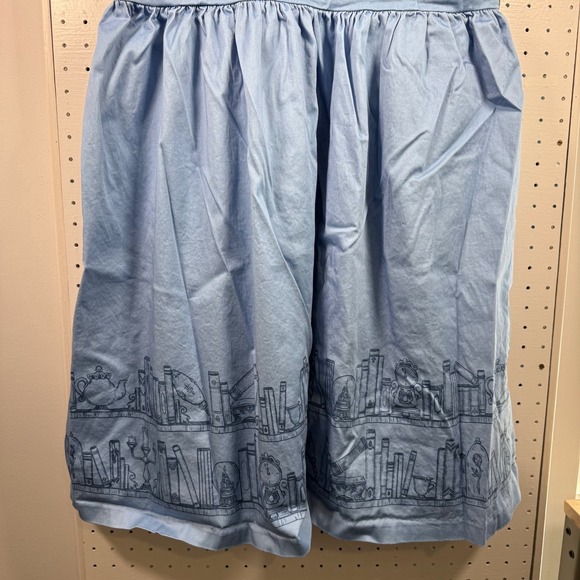 Disney Parks Dress Womens L? 40" Chest Blue Sleeveless Library Beauty Beast - Picture 8 of 14